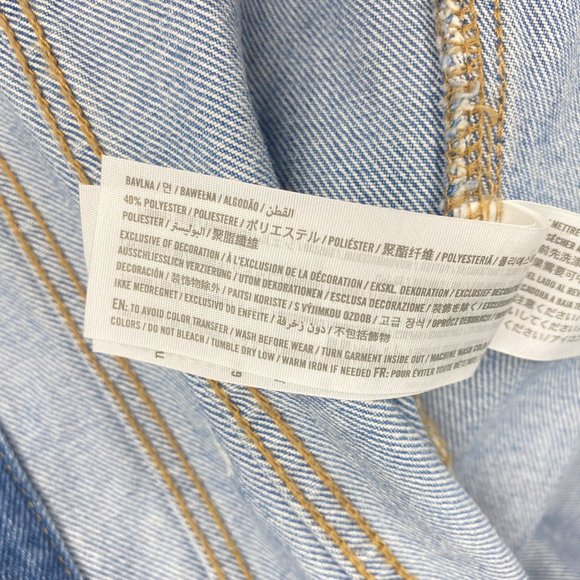 ABERCROMBIE & FITCH NEW YORK Grey Hoodie Distressed Denim Jacket Size S - Picture 15 of 15